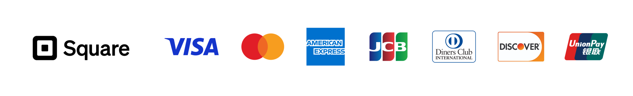 対応クレジットカード VISA / Mastercard / JCB / American Express / Diners Club